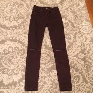 JustBlack skinny slit knee jeans